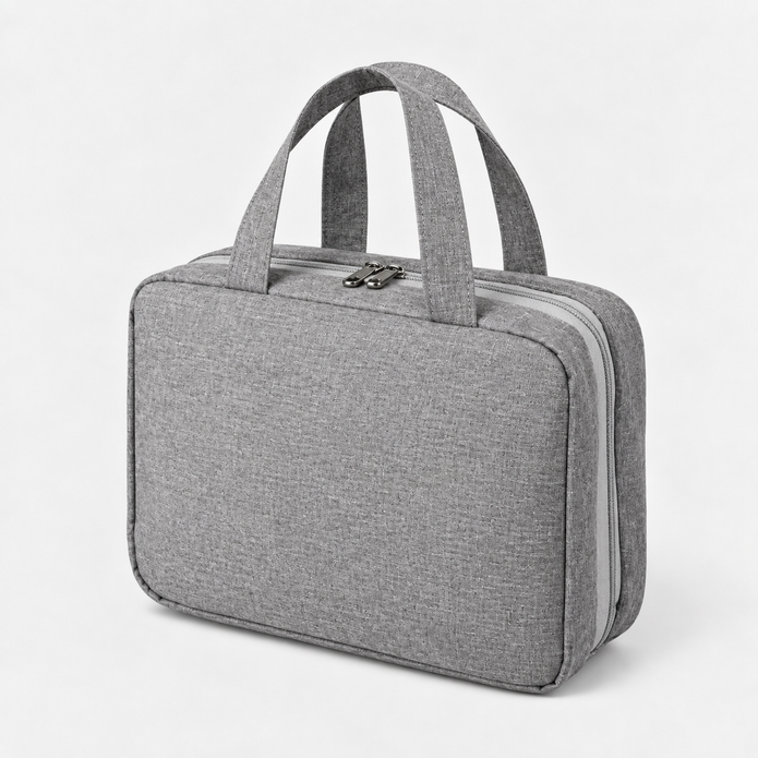 4-Section Foldable Hanging Toiletry Bag with Waterproof Compartments