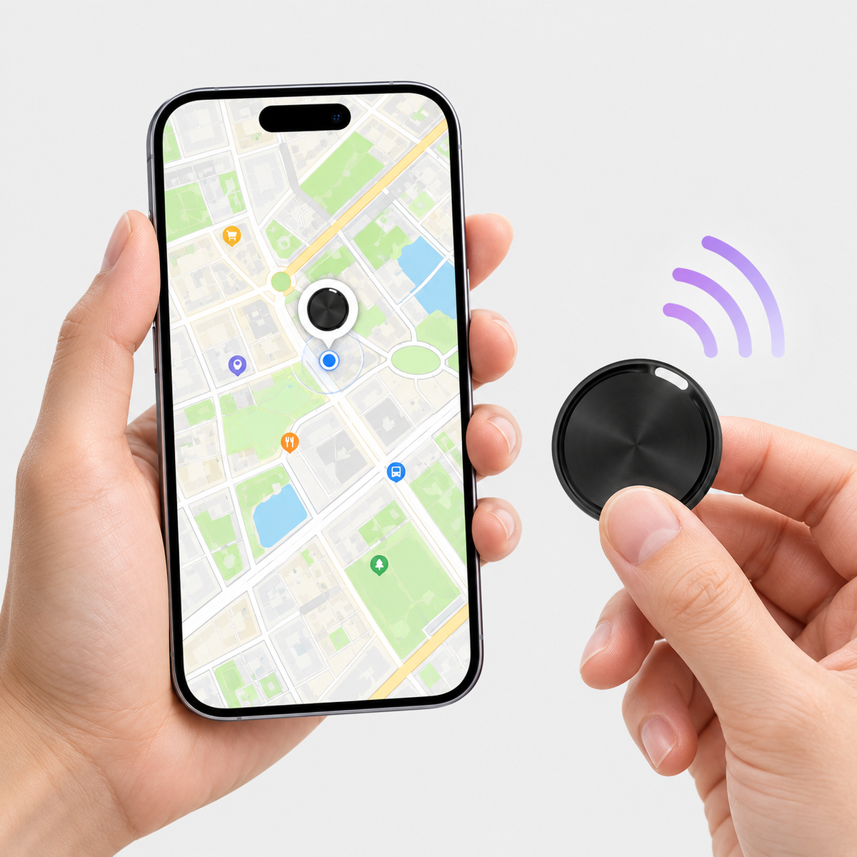Android Smart Tag GPS Tracker – Works with Android Find Hub & Google Location for Keys, Luggage & Pets