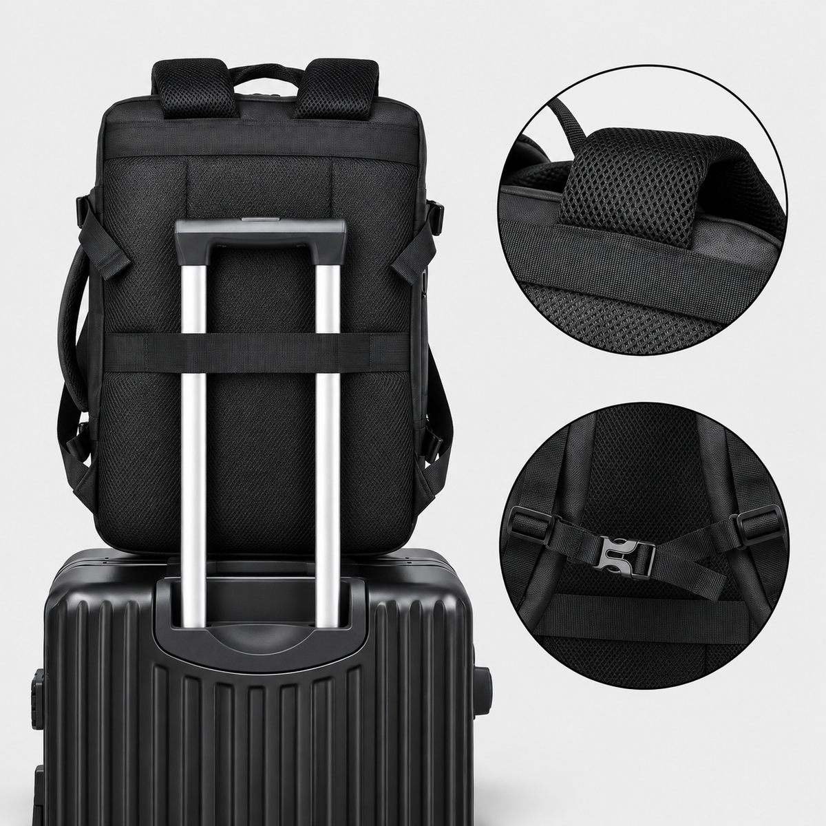 17 Inch Expandable Large Capacity Waterproof Travel Laptop Backpack
