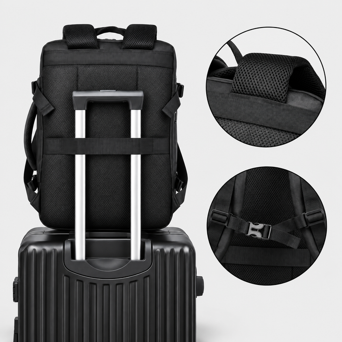 17 Inch Expandable Large Capacity Waterproof Travel Laptop Backpack