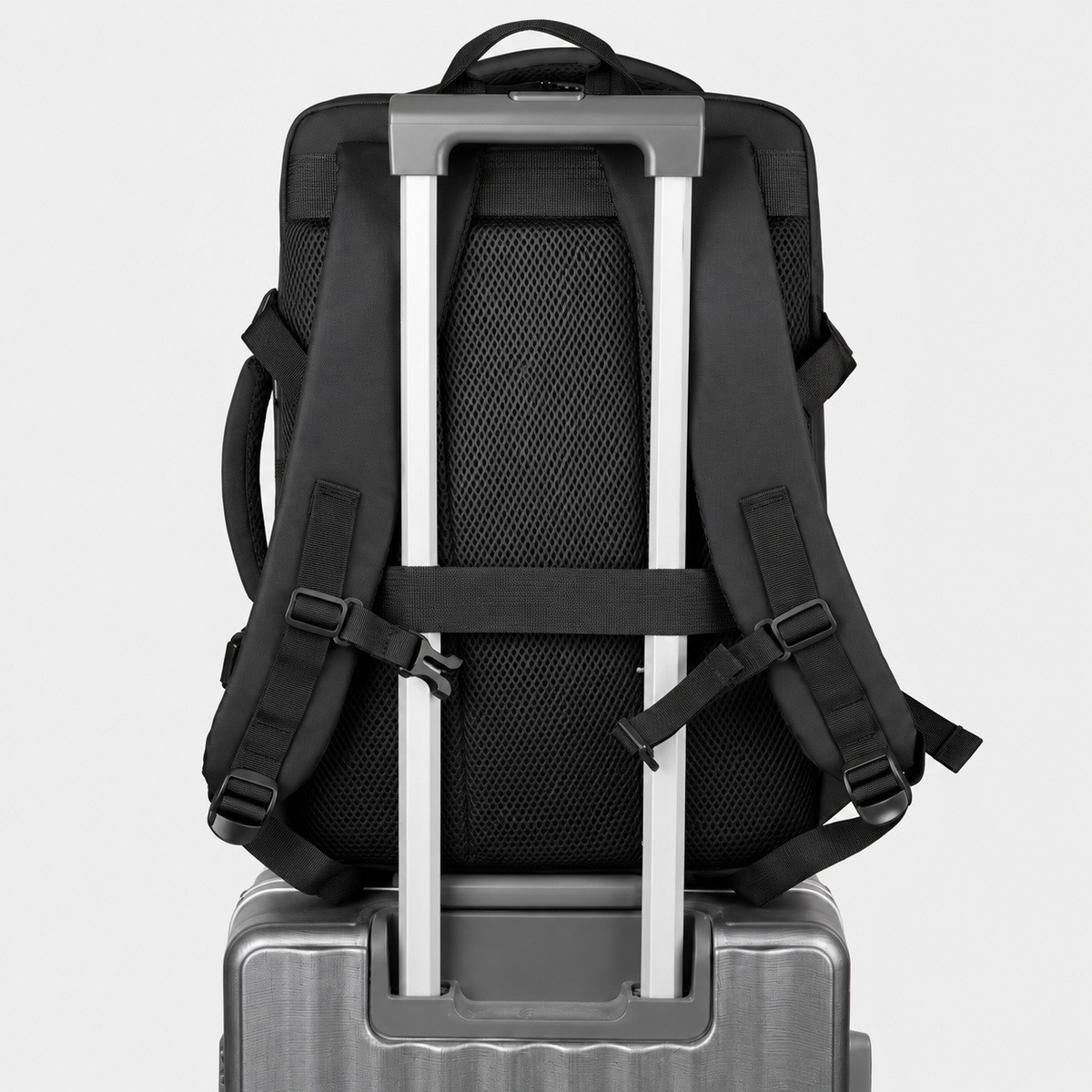 Rucsac de voiaj cu compresie prin vacuum, extensibil, de 40L, cu compartiment pentru laptop