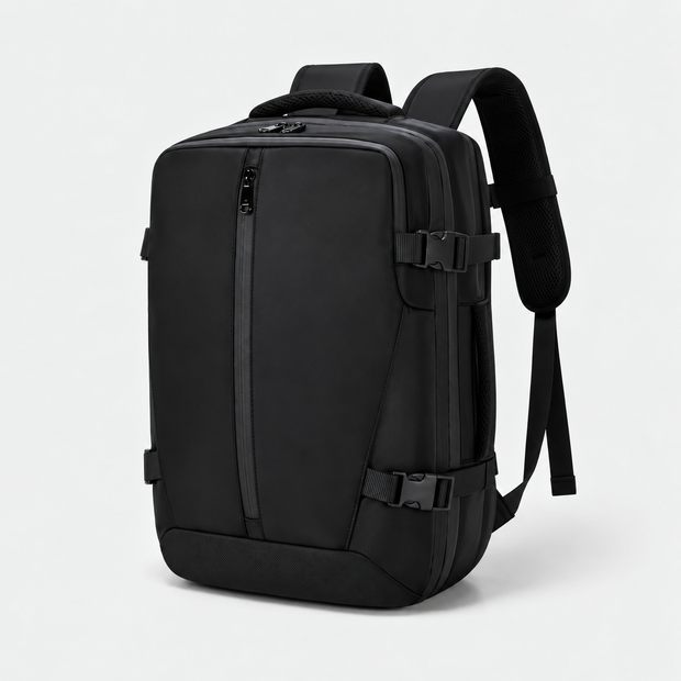 60L Expandable Vacuum Compression Travel Backpack with Electric Air Pump & TSA Lock