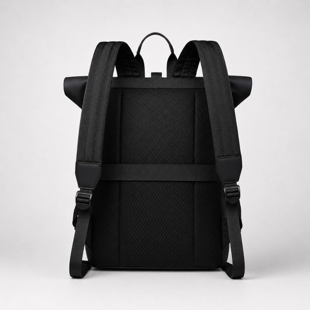 Roll-Top Laptop Backpack 15.6 Inch - Water-Repellent Urban Pack