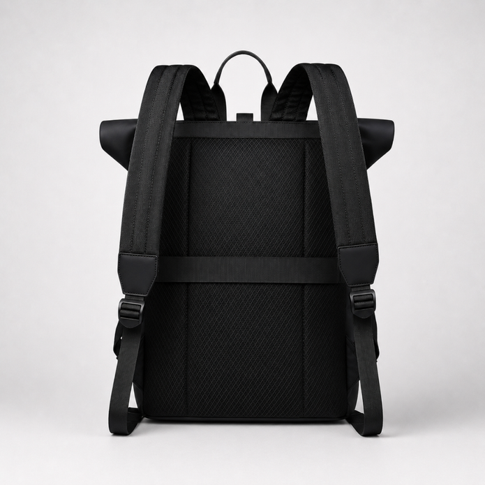 Roll-Top Laptop Backpack 15.6 Inch - Water-Repellent Urban Pack