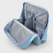 Borsa da viaggio portatile per articoli da toilette con fascia per il manico del bagaglio e scomparti multipli
