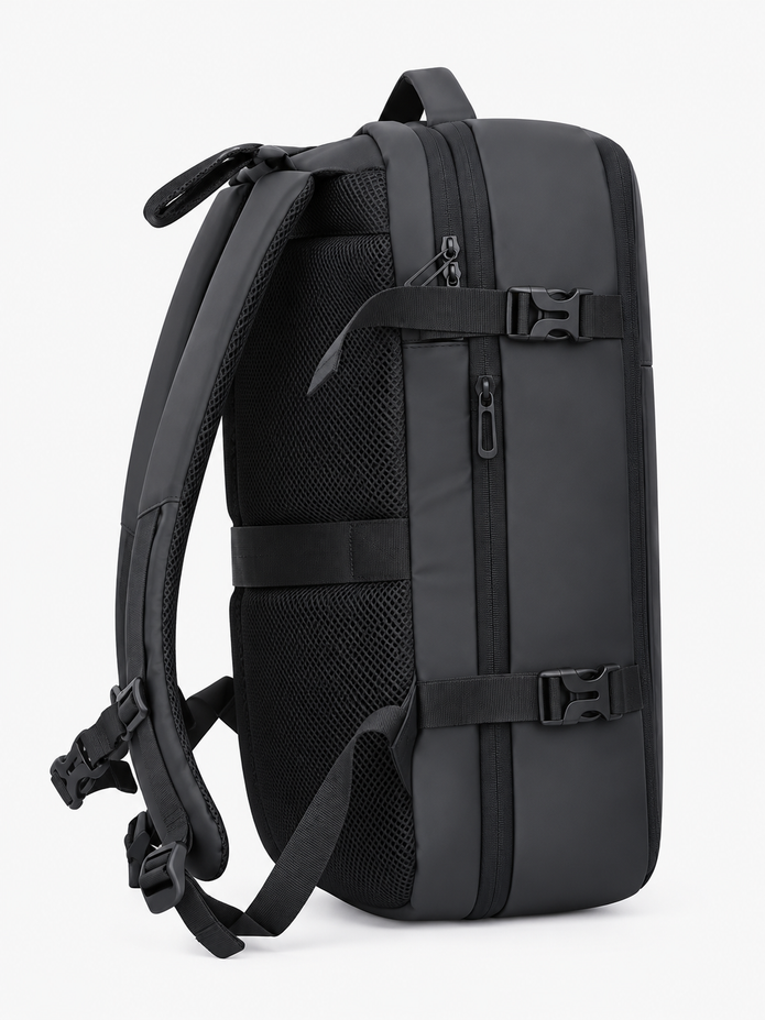 Rucsac de voiaj cu compresie prin vacuum, extensibil, de 40L, cu compartiment pentru laptop