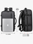 Rucsac de voiaj cu compresie prin vacuum, extensibil, de 40L, cu compartiment pentru laptop