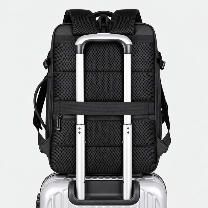 Rucsac de voiaj cu compresie prin vacuum, extensibil, de 40L, cu compartiment pentru laptop