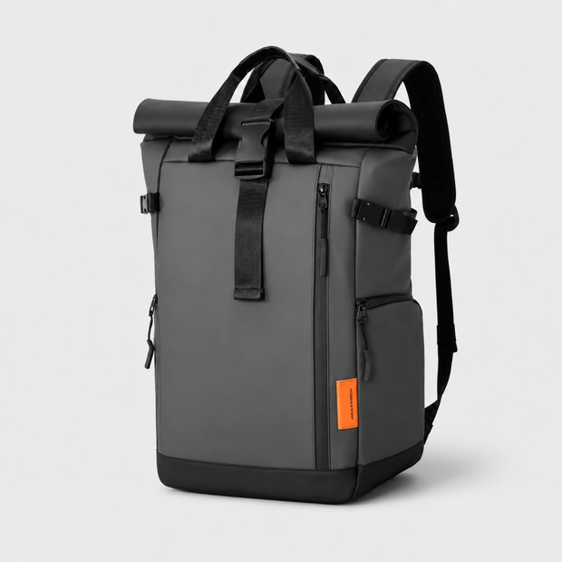 Expandable Roll-Top Travel Backpack with 15.6 Inch Laptop Compartment