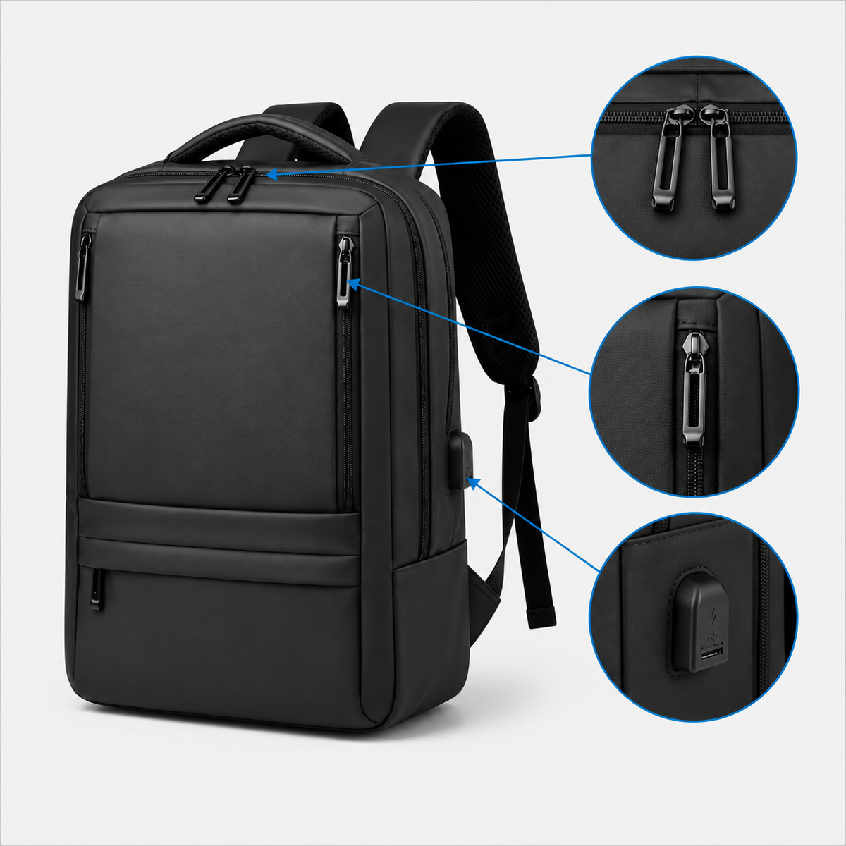 Rucsac de voiaj cu compresie prin vacuum, extensibil, de 40L, cu compartiment pentru laptop