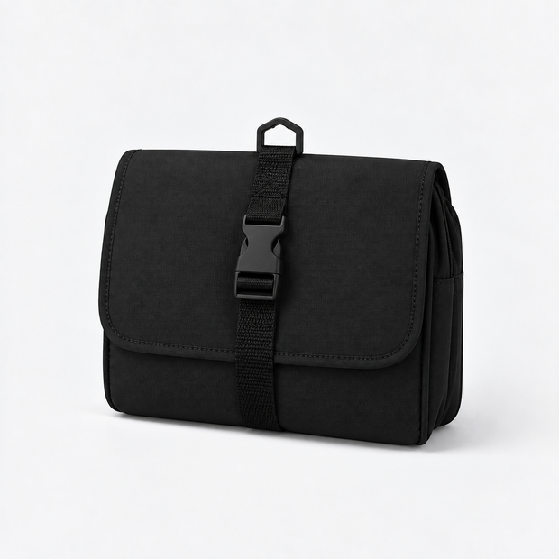 Multi-Functional Foldable Hanging Travel Toiletry Bag with Buckle Strap