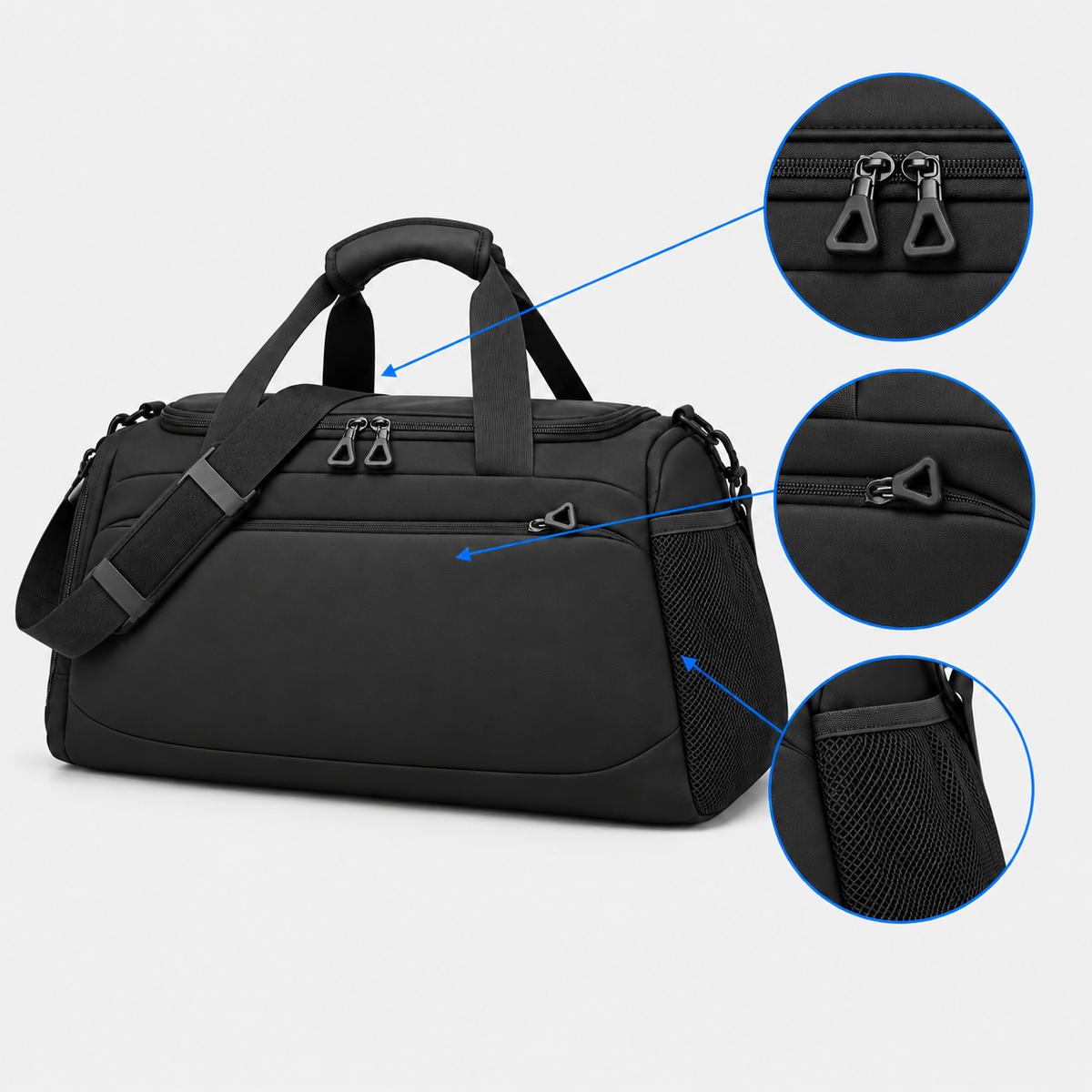 Geantă de voiaj XXL pentru bagaje - Geantă de sport/voiaj tip Duffel cu multiple buzunare, pentru camping în aer liber