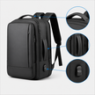 Rucsac de voiaj cu compresie prin vacuum, extensibil, de 40L, cu compartiment pentru laptop