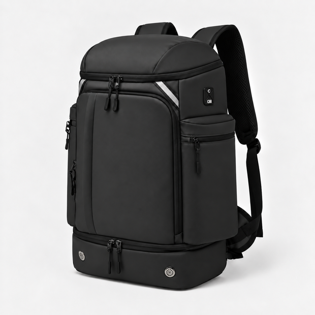 45L Large Capacity Travel Backpack with Shoe Compartment & USB Port