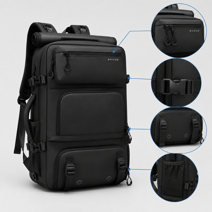Waterproof Multi-Compartment Commuter Backpack - Organized Daily Carry