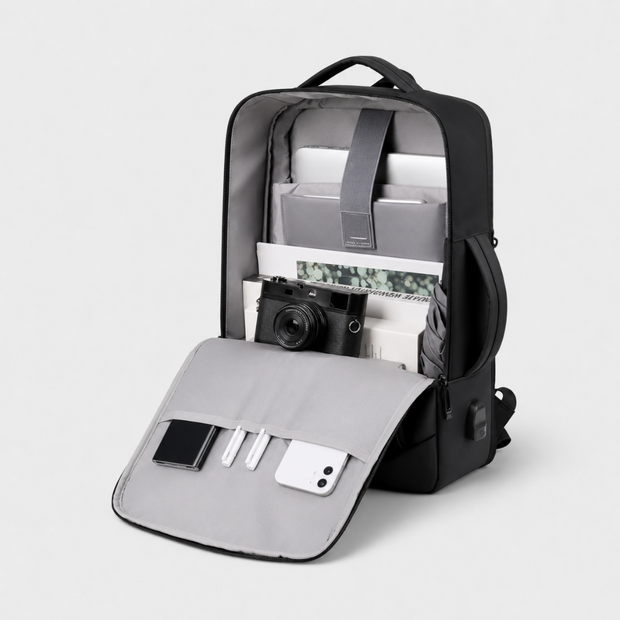 17 Inch Business Laptop Backpack - Waterproof with USB Charging