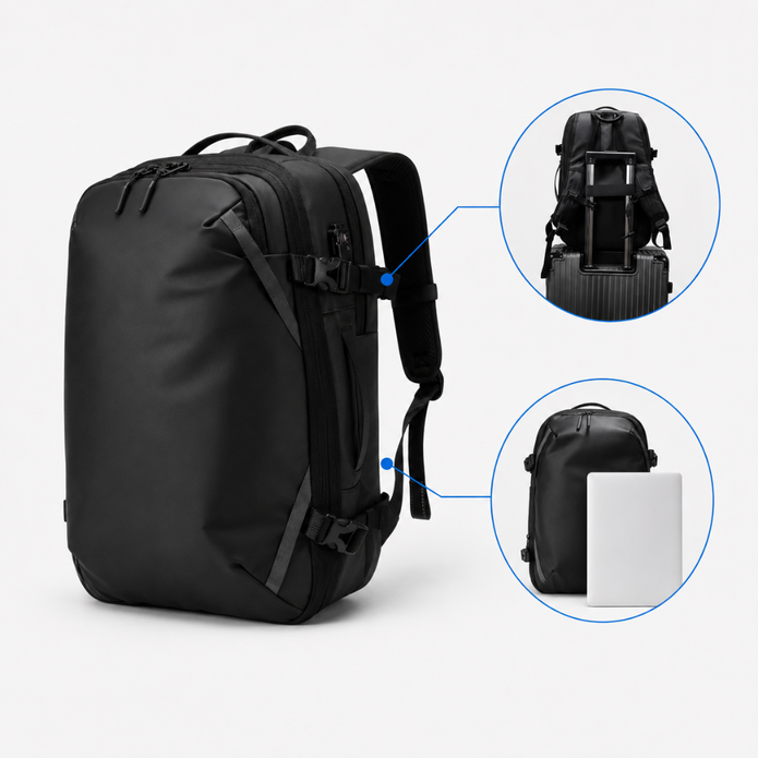 Vacuum Compression Travel Backpack with Laptop Compartment