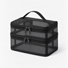 Double Layer Transparent Mesh Travel Toiletry Bag