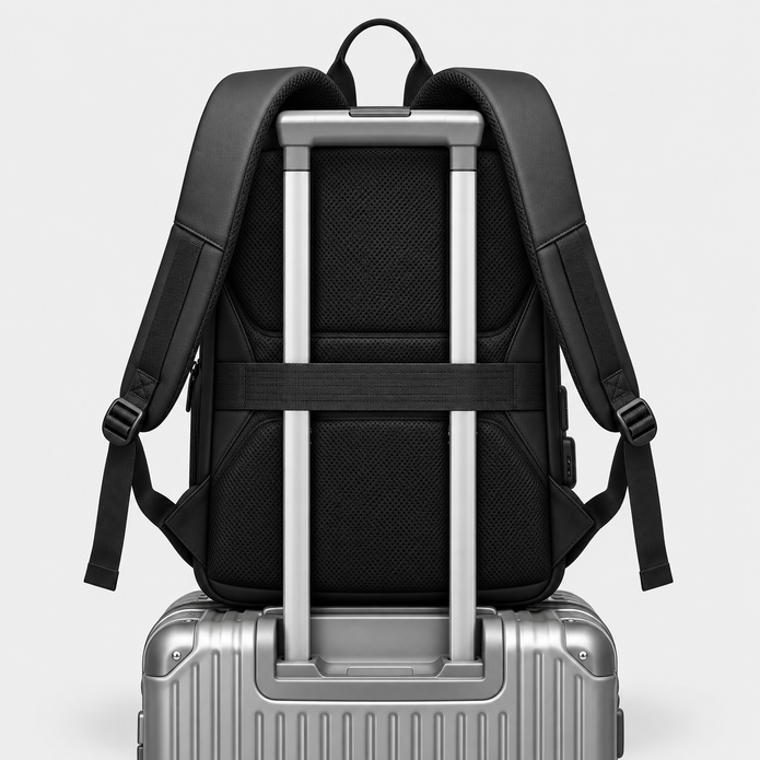 Rucsac de voiaj cu compresie prin vacuum, extensibil, de 40L, cu compartiment pentru laptop
