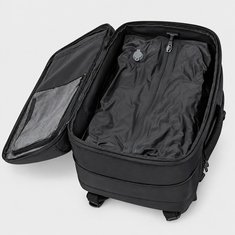 Zaino da viaggio a compressione sottovuoto espandibile da 60 litri con pompa ad aria elettrica e lucchetto TSA