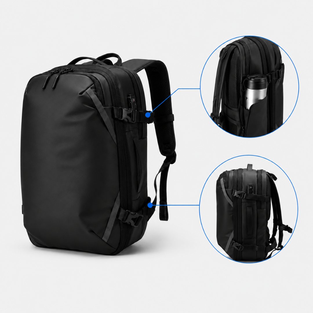 Vacuum Compression Travel Backpack with Laptop Compartment