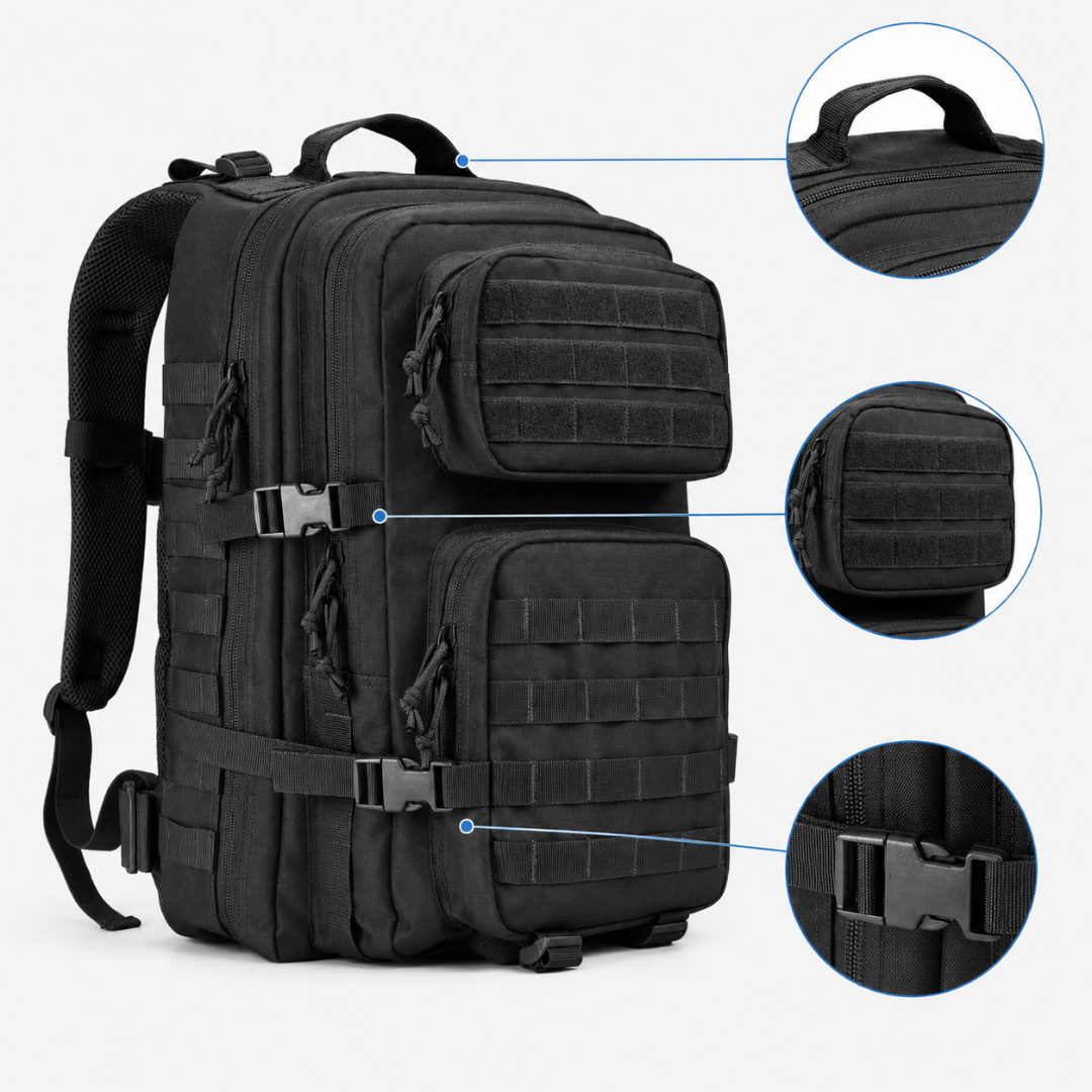45L Tactical Backpack - Molle Assault Pack for Hiking & Camping