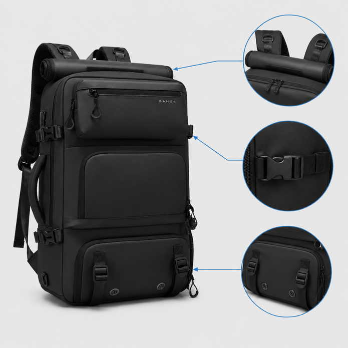 Waterproof Multi-Compartment Commuter Backpack - Organized Daily Carry