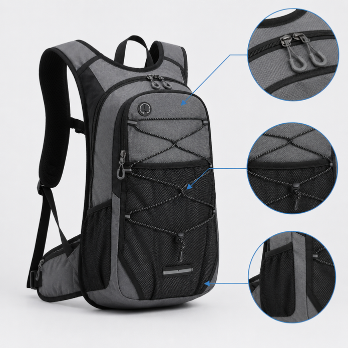 Lightweight Outdoor Day Hiking Backpack - Durable Breathable Trail Pack