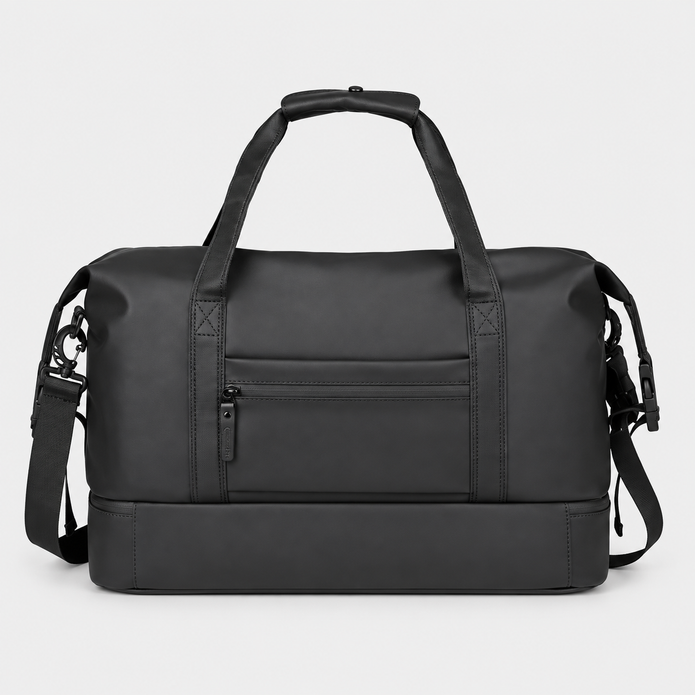 Large Capacity Travel Duffle Bag with Shoe Compartment & Luggage Strap