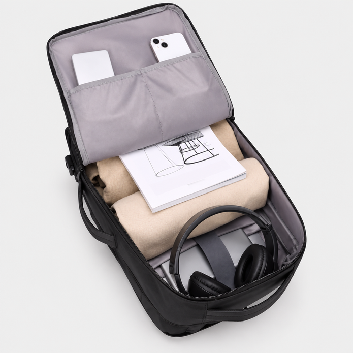 Rucsac de voiaj extensibil, aprobat pentru avion, cu pompă manuală