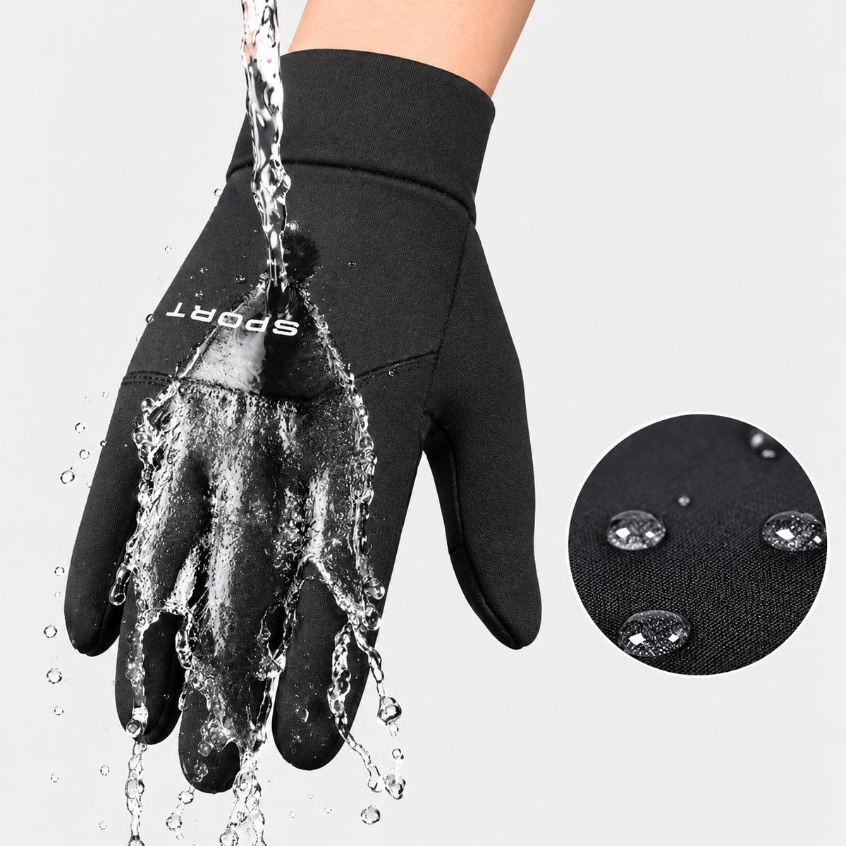 Water-Repellent Thermal Winter Gloves – Non-Slip Touchscreen Outdoor Sports Gloves