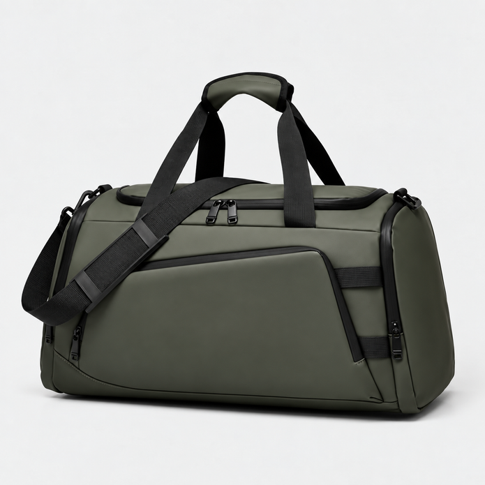 Large Capacity Waterproof Travel Duffle Bag with Shoe Compartment & Dry-Wet Pocket