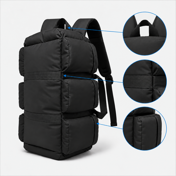 90L Tactical Travel Backpack - Heavy-Duty Outdoor Hiking & Camping Duffle