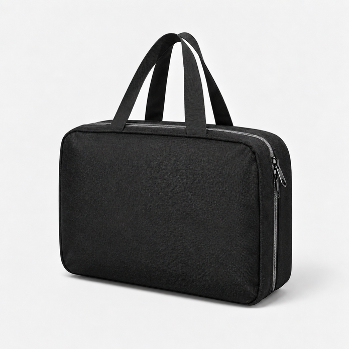 4-Section Foldable Hanging Toiletry Bag with Waterproof Compartments