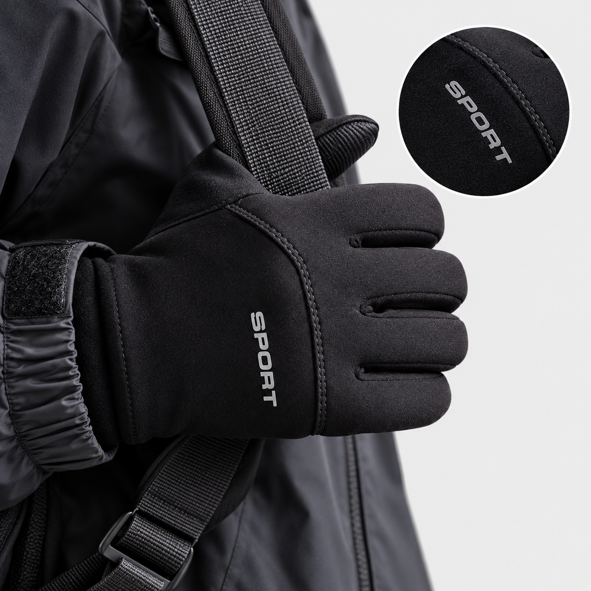 Water-Repellent Thermal Winter Gloves – Non-Slip Touchscreen Outdoor Sports Gloves