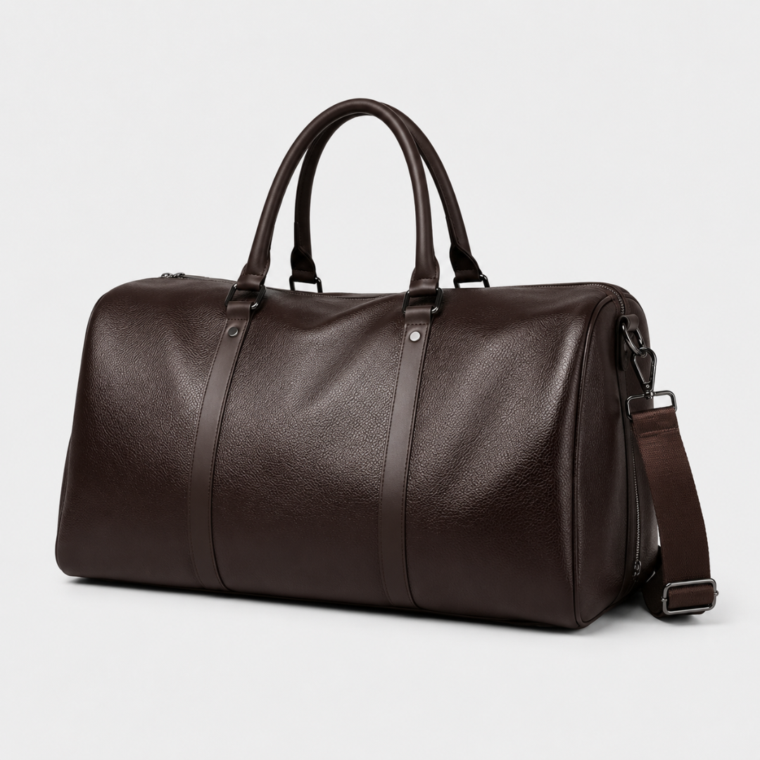 PU Leather Travel Duffel Bag - Versatile Weekender