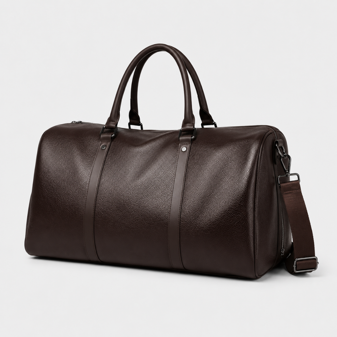 PU Leather Travel Duffel Bag - Versatile Weekender