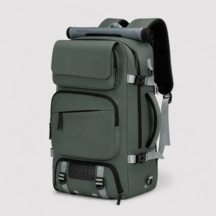 Large Capacity Travel Backpack with Shoe Compartment - 17.3 Inch Laptop Carry-On