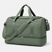 Multifunctional 43L Travel Duffel Bag with Trolley Sleeve, Shoe Pocket & Dry Wet Separation