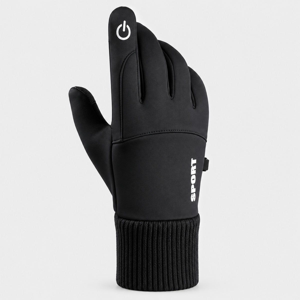 Cold-Weather Thermal Sports Gloves – Non-Slip Touchscreen Gloves with Ribbed Wrist Guard