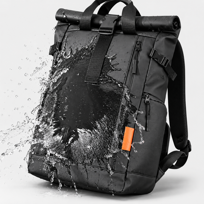 Rucsac de exterior de călătorie cu închidere rulată - Daypack extensibil, rezistent la apă pentru navetă