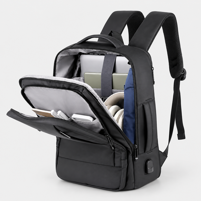 Rucsac de voiaj cu compresie prin vacuum, extensibil, de 40L, cu compartiment pentru laptop