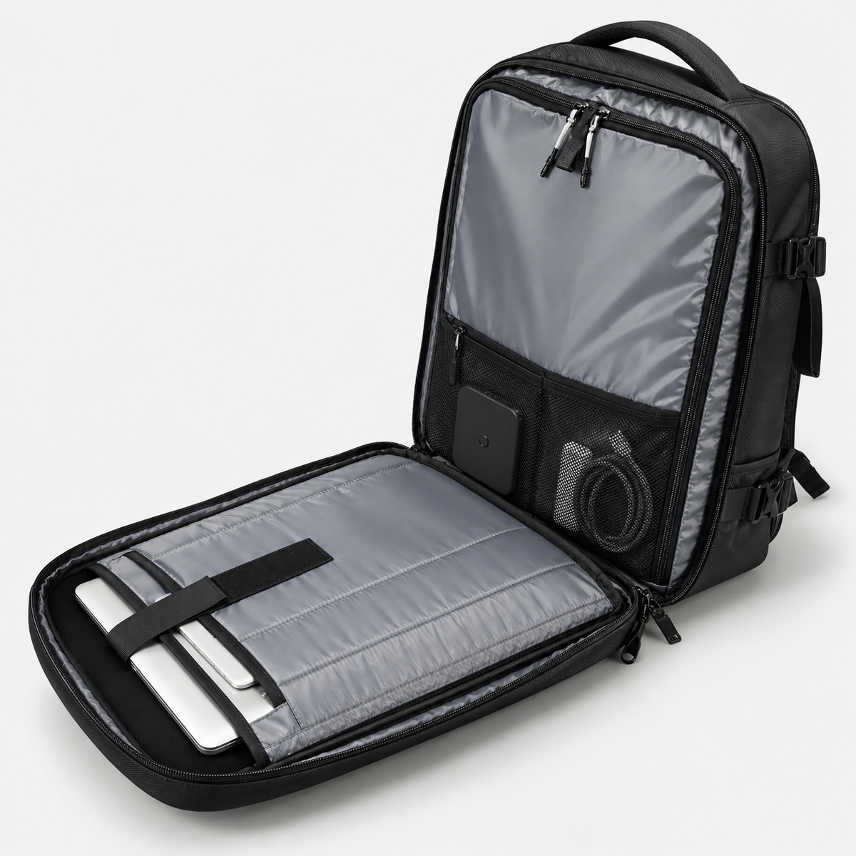 Rucsac de voiaj cu compresie prin vacuum, extensibil, de 40L, cu compartiment pentru laptop