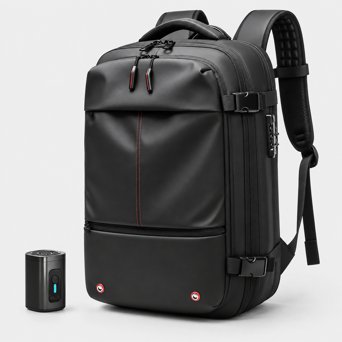 Rucsac de călătorie compresibil, cu pompă electrică, 60L, extensibil