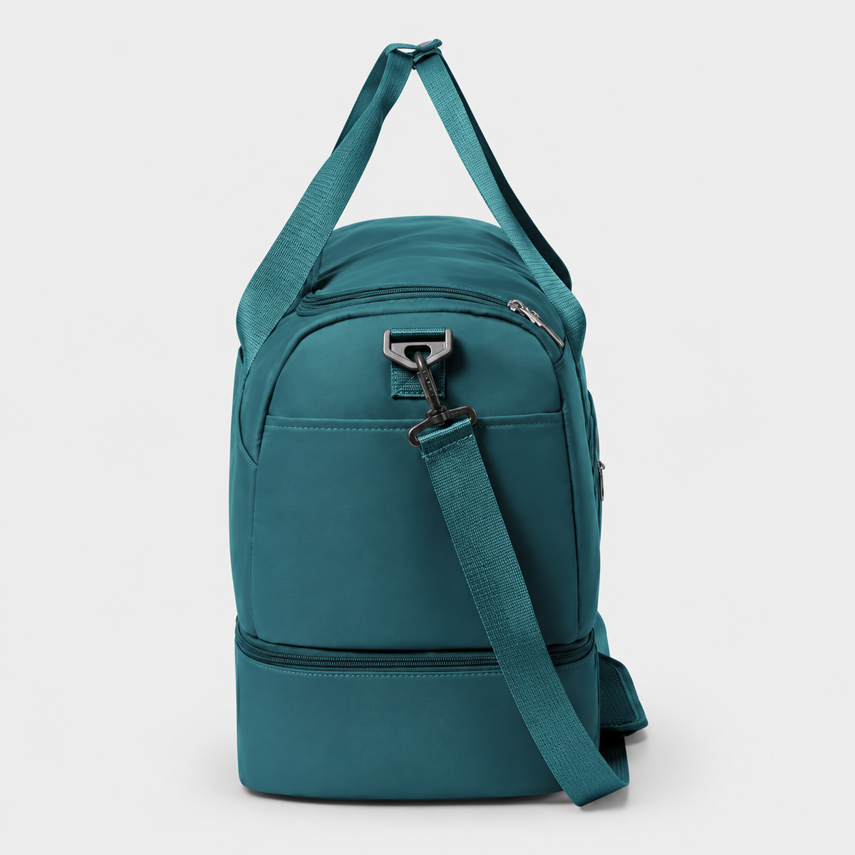 Multifunctional 43L Travel Duffel Bag with Trolley Sleeve, Shoe Pocket & Dry Wet Separation