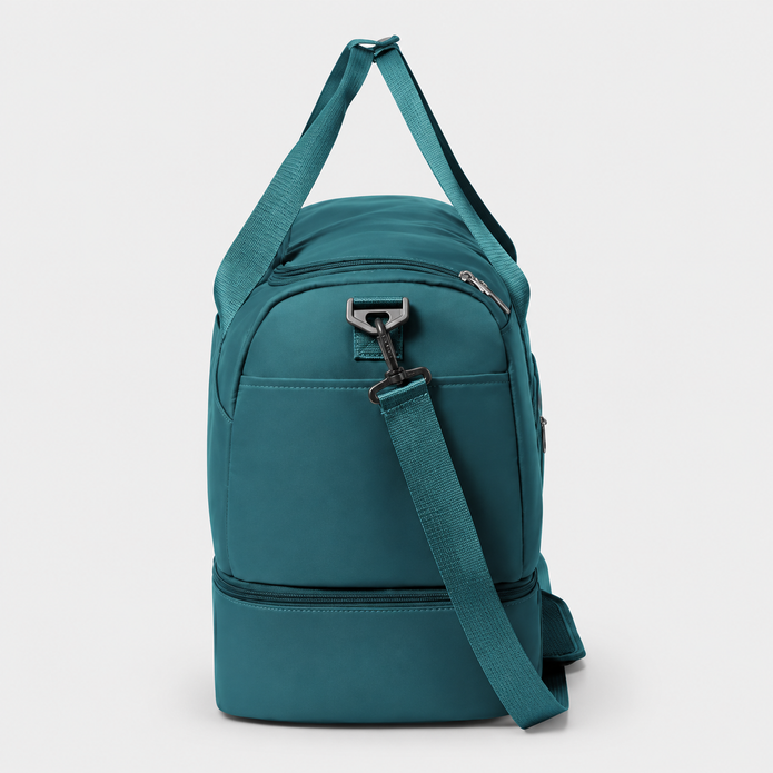 Multifunctional 43L Travel Duffel Bag with Trolley Sleeve, Shoe Pocket & Dry Wet Separation