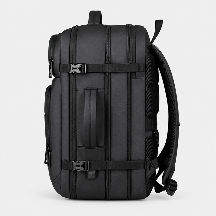 Rucsac de voiaj cu compresie prin vacuum, extensibil, de 40L, cu compartiment pentru laptop