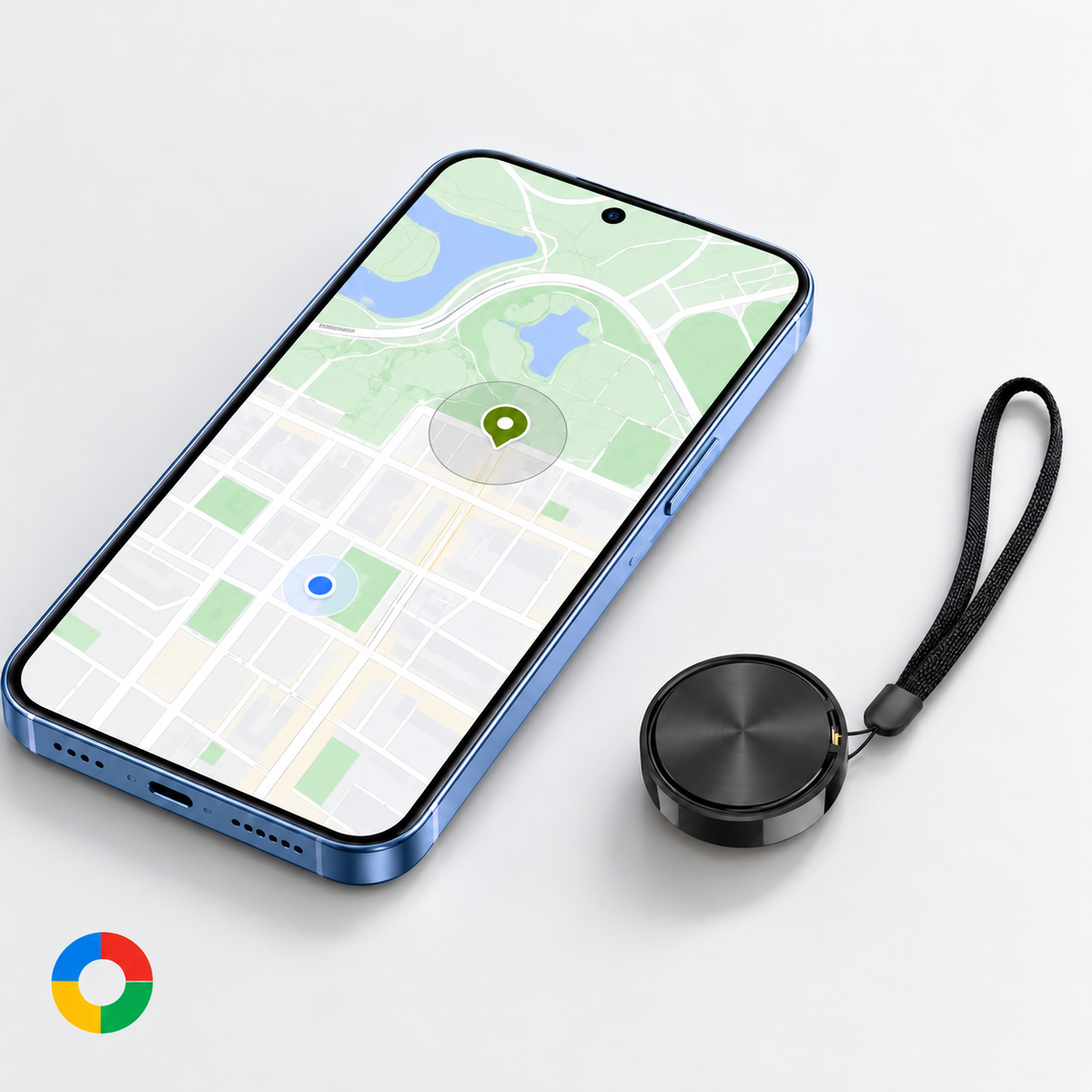 Android Smart Tag GPS Tracker – Works with Android Find Hub & Google Location for Keys, Luggage & Pets
