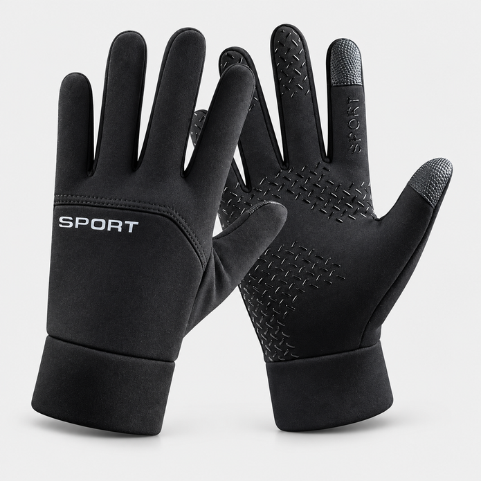Water-Repellent Thermal Winter Gloves – Non-Slip Touchscreen Outdoor Sports Gloves