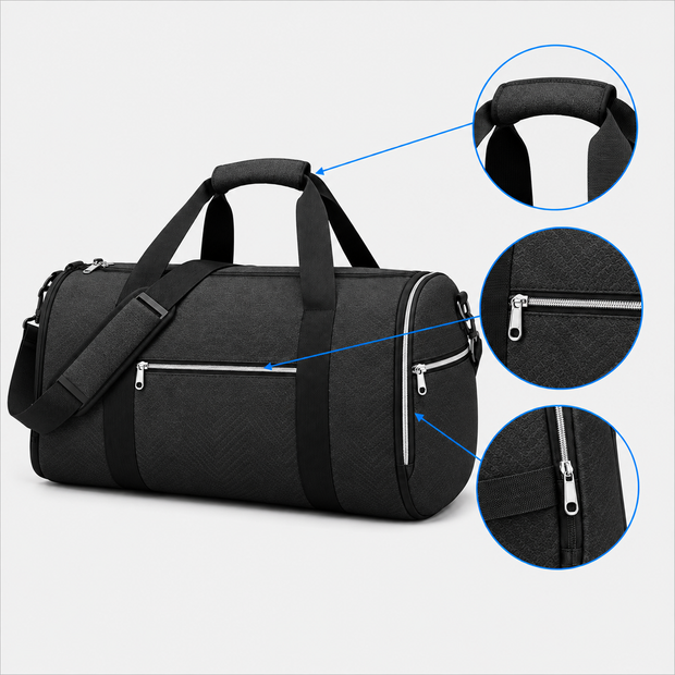 2-in-1 Convertible Garment Duffel Bag – Water-Repellent Carry-On Travel Bag with Garment Suit Storage